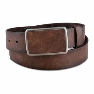 Sun + Stone Mens Brown Faux Leather Buckle
Dress Casual Belt